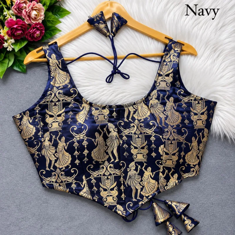 Tew Heavy Jari Banarasi Fabric Fancy Blouses